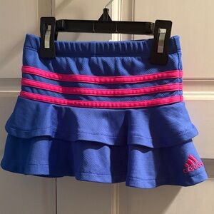 Adidas Blue Skirt with Pink Stripes Little Girls